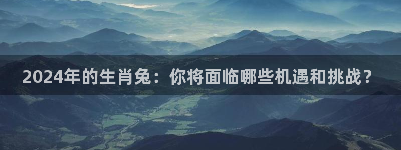 门徒娱乐app：2024年的生肖兔：你将面临哪些机遇和挑战？
